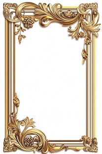 金色华丽装饰性相框