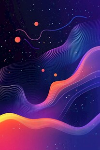 梦幻绚丽的宇宙波浪图景