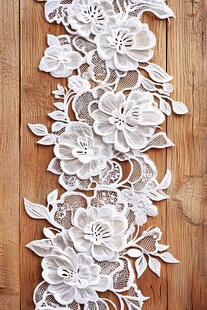 白色花朵蕾丝花边装饰