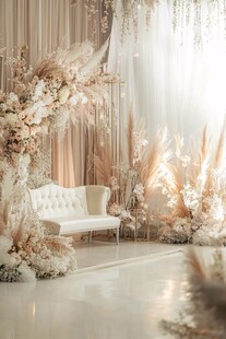 浪漫温馨的室内花卉布置场景