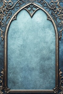 复古金属边框蓝色背景板