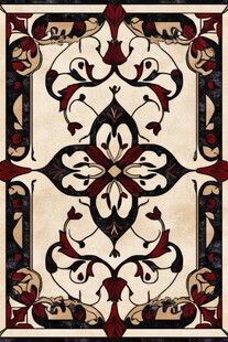 复古花纹方形装饰图案