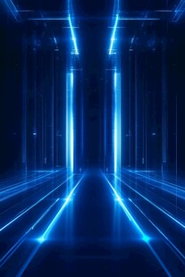 未来感蓝色科技光效通道