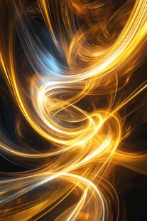 炫彩流动光线抽象艺术图