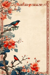 花鸟中式边框图