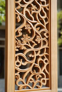 中式精美木雕花纹装饰板