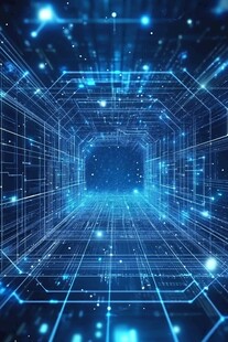 科技感未来数字空间隧道