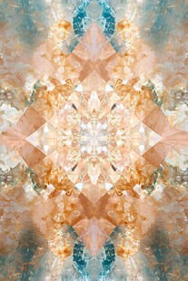 梦幻几何花卉抽象艺术图案