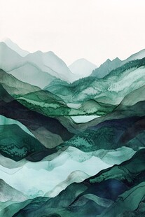 水墨山峦绘就诗意风光