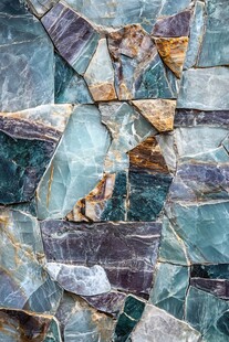彩色碎拼石材墙面纹理