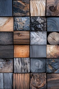多样木材纹理拼接展示