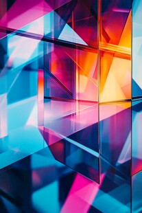 绚丽几何光影抽象背景图