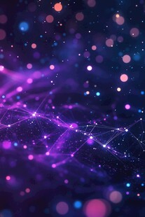 梦幻紫色科技粒子背景