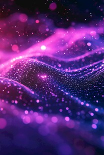 梦幻紫色粒子流动背景