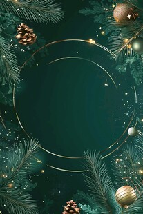 圣诞绿松装饰背景图
