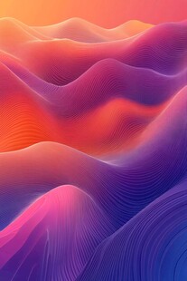 梦幻渐变波浪抽象背景图