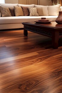 客厅中温润质感的木质地板