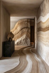 流动纹理的室内艺术空间