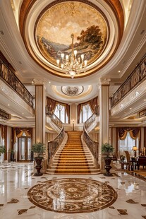 豪华欧式宫殿风大堂设计