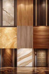 多样奢华墙面地面材质展示