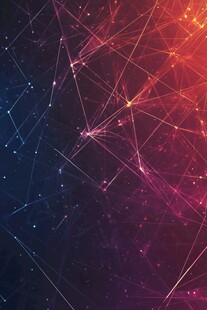 绚丽多彩的科技感线条背景