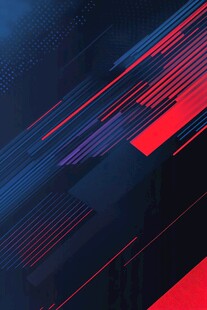 炫酷红蓝线条几何背景图