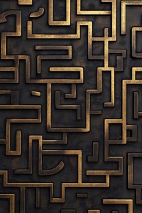 黑金几何图案纹理背景