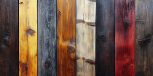 多彩木板纹理展示