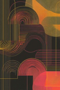 抽象几何线条艺术图案