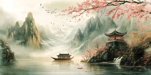 水墨山水间的诗意江南