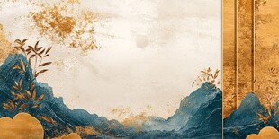 古风山水意境背景图