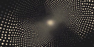 金色点状旋涡抽象背景图