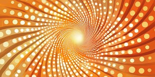 橙色螺旋光斑抽象背景图