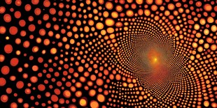 橙色点状旋涡抽象背景图