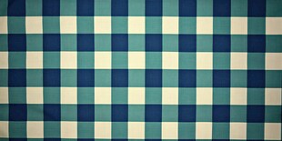 蓝绿白格子图案布料