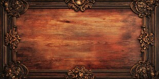 复古雕花边框木质背景图