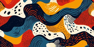 抽象多彩波浪图案背景