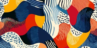 抽象多彩波浪图案背景