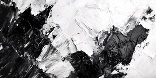 黑白笔触抽象艺术纹理