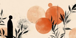 孤身之人与自然元素图景