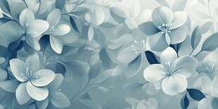 淡蓝花卉背景图