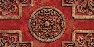 中式古典雕花墙面纹理