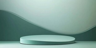 浅绿圆形展示台背景图