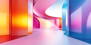 梦幻多彩的未来感空间