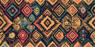 民族风几何图案无缝背景