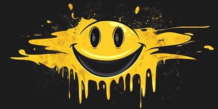 笑脸涂鸦 动感泼墨艺术效果