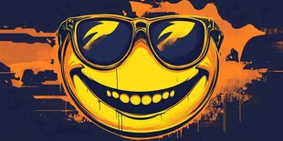 酷炫笑脸表情 潮流艺术风