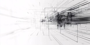 科技线条构成的未来空间