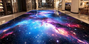 梦幻星空地面装饰图案