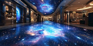 梦幻星空主题室内空间